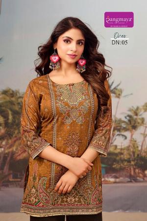 Rangmaya oreo short top wholesale market of kurtis in ludhiana